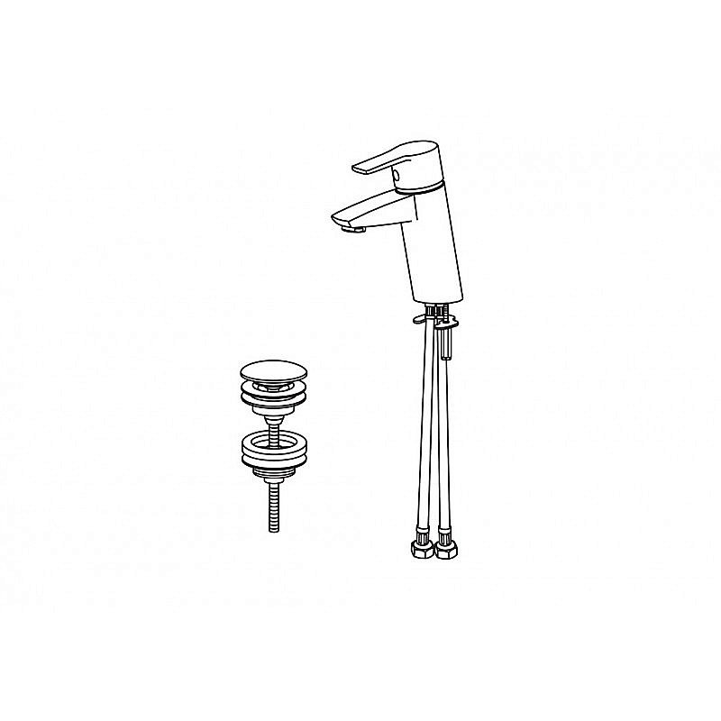 Смеситель для раковины Oras Cubista 2804 купить в интернет-магазине сантехники Sanbest