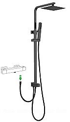 Душевая система Allen Brau Infinity 5.21031-31 черная матовая купить в интернет-магазине сантехники Sanbest