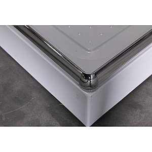 Душевой уголок Esbano ESR-8005 ESUGR8005 80х80 стекло рифленое, матовое/профиль хром купить в интернет-магазине Sanbest