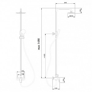 Душевая система Abber Weiss Insel AF8020L хром купить в интернет-магазине сантехники Sanbest