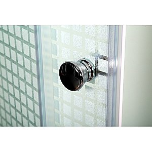 Душевая кабина DTO L 909GM+VST 90х90 стекло матовое с рисунком/профиль хром купить в интернет-магазине Sanbest