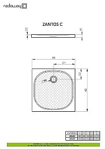 Душевой поддон Radaway Zantos C M3ZNC8080-06 80x80 белый купить в интернет-магазине Sanbest
