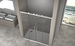 Душевая дверь Good Door Galaxy New 160 WTW-TD-160-C-CH ГЛ00043 стекло прозрачное/профиль хром купить в интернет-магазине Sanbest