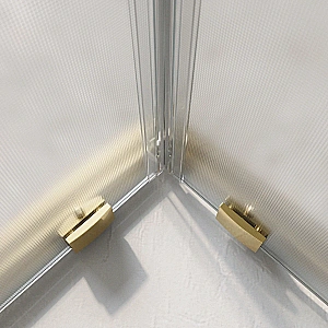 Душевой уголок BelBagno Luce A-2-90-P-ORO 90x90 стекло рифленое/профиль золото купить в интернет-магазине Sanbest