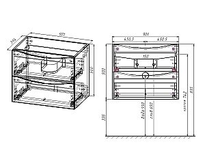 Тумба с раковиной Vincea Mia Slim 900 V.Oak для ванной в интернет-магазине Sanbest