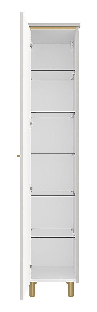 Пенал Brevita Эльче 35 ELC-05035-010 серый/золото для ванной в интернет-магазине сантехники Sanbest
