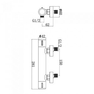 Смеситель для душа Agger Thermo A2450000 купить в интернет-магазине сантехники Sanbest