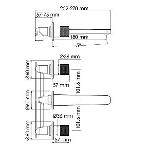 Смеситель для раковины WasserKRAFT Tauber 6445 никель купить в интернет-магазине сантехники Sanbest