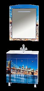 Зеркало-рамка Misty Манхеттен 75 П-Мнх03075-221Св рисунок в ванную от интернет-магазине сантехники Sanbest