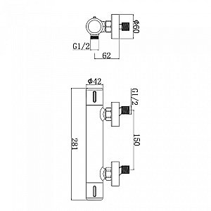 Смеситель для душа Agger Thermo A2450000 купить в интернет-магазине сантехники Sanbest