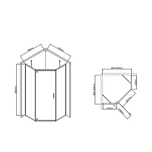 Душевой уголок Vincea Slim-U VSP-2SU900CL 90x90 стекло прозрачное/профиль хром купить в интернет-магазине Sanbest