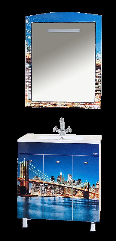 Зеркало-рамка Misty Манхеттен 75 П-Мнх03075-221Св рисунок в ванную от интернет-магазине сантехники Sanbest