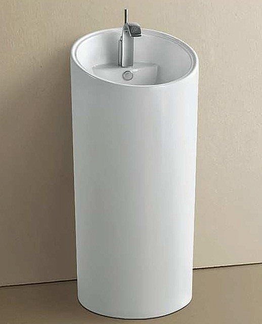 Раковина напольная Ceramalux N 45,5 P7030L белая купить в интернет-магазине Sanbest