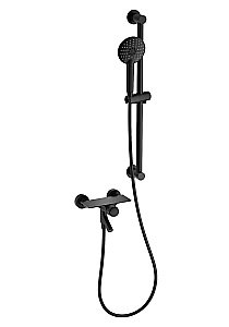 Смеситель для ванны с душевым гарнитуром WONZON & WOGHAND CLICK, Черный матовый (WW-FE05L222-MB) купить в интернет-магазине сантехники Sanbest