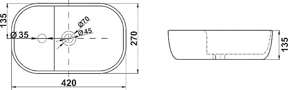Раковина Melana 78352 78352-805 белая купить в интернет-магазине Sanbest