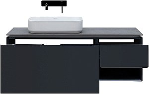 Тумба с раковиной Allen Brau INFINITY 120 1+1 антрацит матовый для ванной в интернет-магазине Sanbest