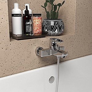 Смеситель для ванны PAINI Parallel 47CR111LMKM хром купить в интернет-магазине сантехники Sanbest