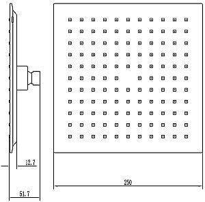 Верхний душ Aquanet Static AF330-84-S250B купить в интернет-магазине сантехники Sanbest