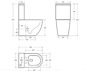 Унитаз напольный BelBagno AMANDA безободковый, с бачком купить в интернет-магазине Sanbest