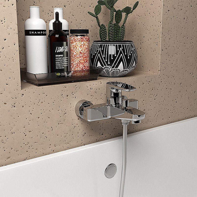 Смеситель для ванны PAINI Parallel 47CR111LMKM хром купить в интернет-магазине сантехники Sanbest