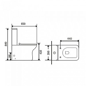 Унитаз Agger AT02000 безободковый, с бачком, с крышкой микролифт купить в интернет-магазине Sanbest