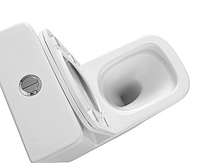 Унитаз напольный Azario Terra AZ-6003-A белый, безободковый, с бачком, с крышкой микролифт, слив торнадо купить в интернет-магазине Sanbest