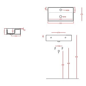 Раковина Artceram Scalino 50 SCL006 05 00 Bianco Matt купить в интернет-магазине Sanbest