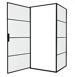 Душевой уголок Bravat BLACKLINE BS090.2115B 90х90 стекло прозрачное/профиль черный купить в интернет-магазине Sanbest