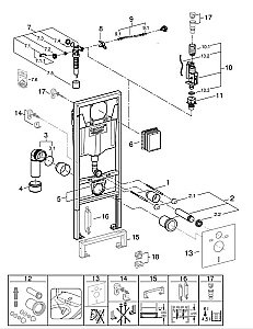 Инсталляция для унитаза Grohe Rapid SL 38528001 купить в интернет-магазине сантехники Sanbest