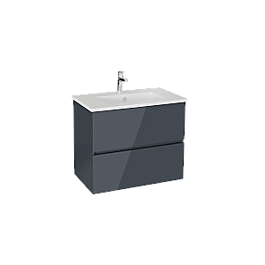 Тумба с раковиной VitrA Mia Plus Square 69741 80 антрацит глянец для ванной в интернет-магазине Sanbest