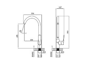 Смеситель для кухни Creavit Pure PR8501 хром купить в интернет-магазине сантехники Sanbest