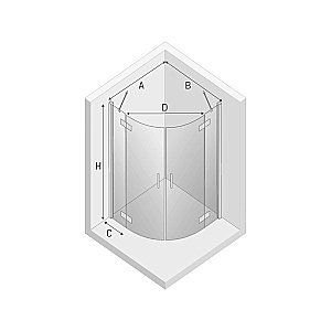 Душевой уголок NEW TRENDY NEW MERANA K-0331 90x90 стекло прозрачное/профиль хром купить в интернет-магазине Sanbest