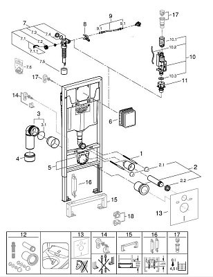 Схема инсталляции grohe rapid