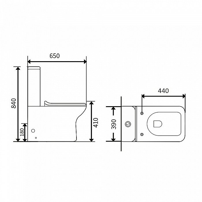 Унитаз Agger AT02000 безободковый, с бачком, с крышкой микролифт купить в интернет-магазине Sanbest
