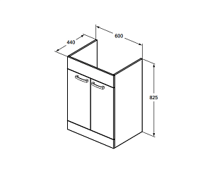 Тумба с раковиной Ideal Standard Tempo-IS E3244OS 60 дуб для ванной в интернет-магазине Sanbest