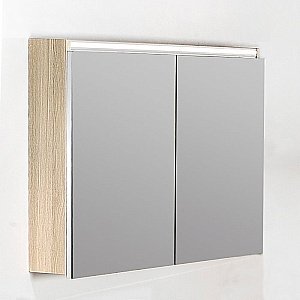 Зеркальный шкаф Armadi Art Vallessi дуб светлый фактурный 100 купить в интернет-магазине сантехники Sanbest