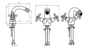 Смеситель для биде Boheme Satine 296-ST купить в интернет-магазине сантехники Sanbest