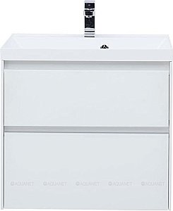 Тумба с раковиной Aquanet Гласс 196961 60 белый для ванной в интернет-магазине Sanbest