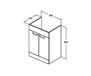 Тумба с раковиной Ideal Standard Tempo-IS E3244OS 60 дуб для ванной в интернет-магазине Sanbest