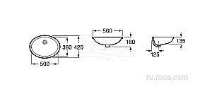 Раковина Roca Berna 56 327871001 белая купить в интернет-магазине Sanbest
