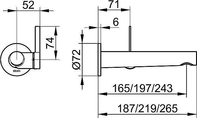 Смеситель для раковины KEUCO IXMO PURE 59516012101 хром купить в интернет-магазине сантехники Sanbest