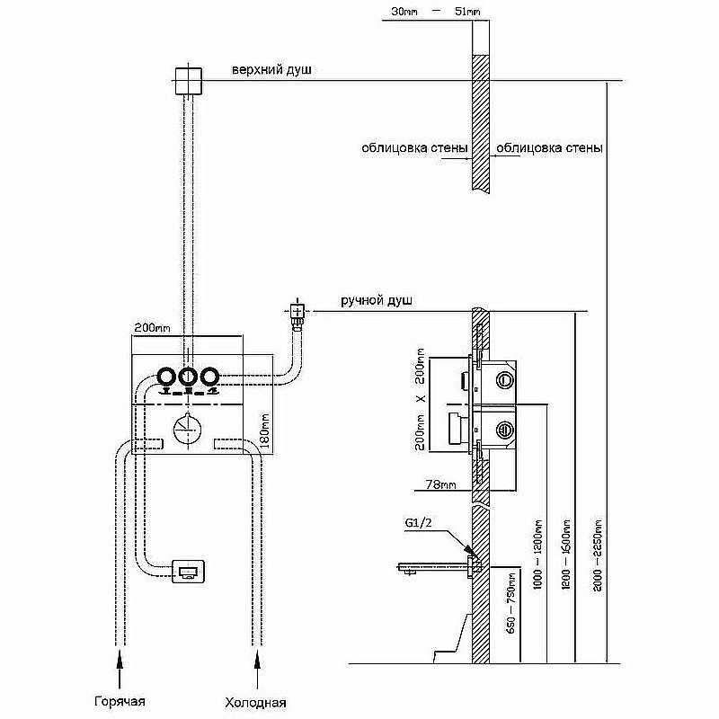Душевая система Vincea VSFW-4311RCH хром купить в интернет-магазине сантехники Sanbest