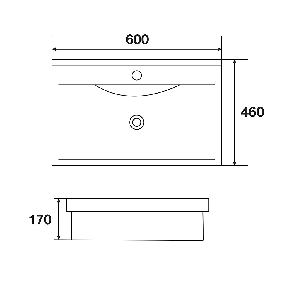 Раковина Azario Tempo 60 AZ-4029-60 белая купить в интернет-магазине Sanbest