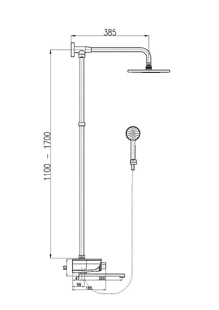 Душевая система Rav-Slezak MURRAY MU253.5/5KC черный купить в интернет-магазине сантехники Sanbest