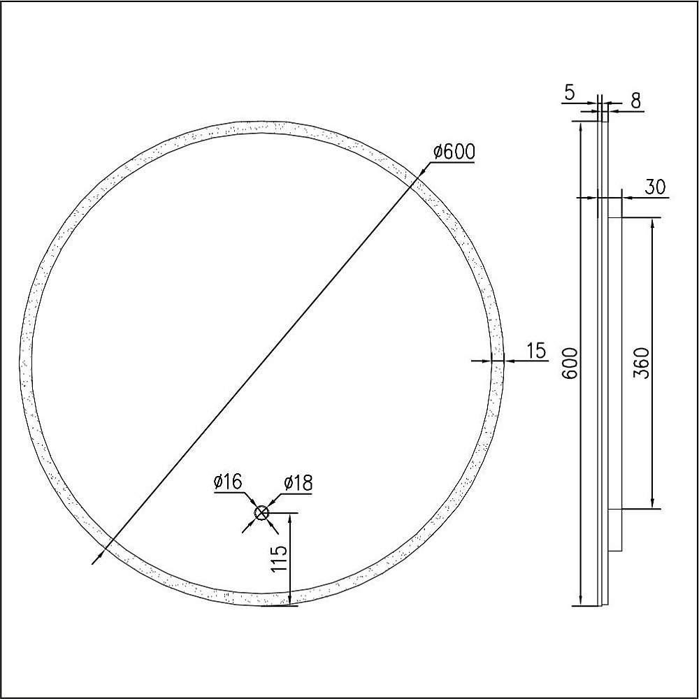 Зеркало Excellent Lumiro 60 DOEX.LU060.AC белое матовое в ванную от интернет-магазине сантехники Sanbest