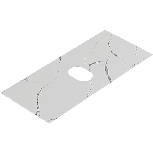Столешница из керамогранита Aqwella Geometria 1014х456мм, мрамор белый для ванной в интернет-магазине сантехники Sanbest