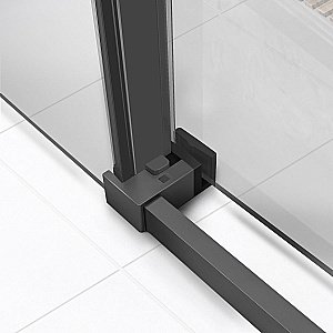 Душевой уголок Vincea Slim Soft VSR-1SS1011CLGM 110x100 стекло прозрачное/профиль вороненая сталь купить в интернет-магазине Sanbest