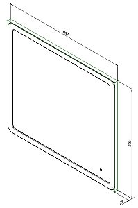 Зеркало Aquanet Ирис 90 в ванную от интернет-магазине сантехники Sanbest