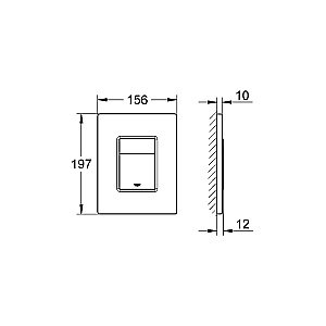 Кнопка для инсталляции Grohe Skate Cosmopolitan 38732KF0 черная матовая купить в интернет-магазине сантехники Sanbest