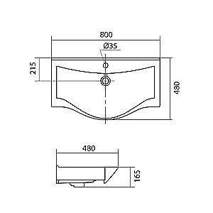 Тумба с раковиной Акватон Нортон 80 белая для ванной в интернет-магазине Sanbest